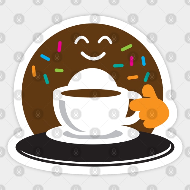 Donut and Coffee Sticker by MplusC